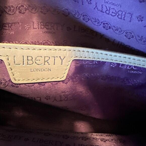 Liberty of London Grey Blue Marlborough Handbag Purse Iphis Tote HTF - Picture 7 of 9